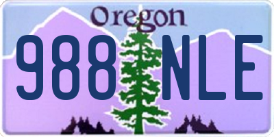 OR license plate 988NLE
