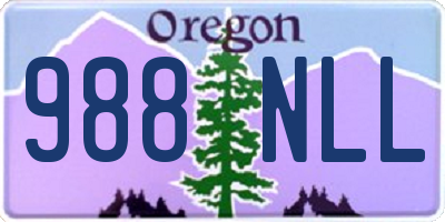 OR license plate 988NLL