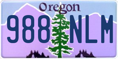 OR license plate 988NLM