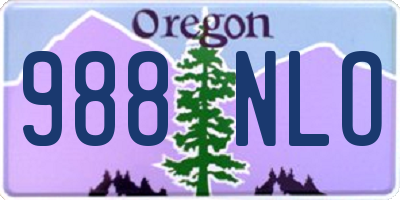 OR license plate 988NLO