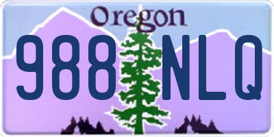 OR license plate 988NLQ