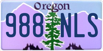 OR license plate 988NLS