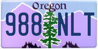 OR license plate 988NLT