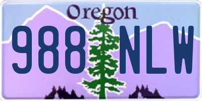 OR license plate 988NLW
