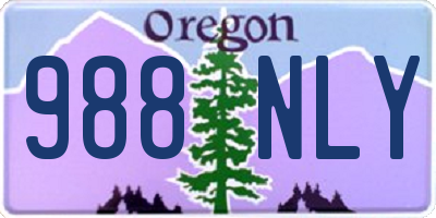 OR license plate 988NLY