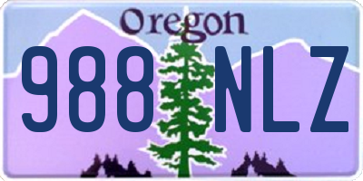 OR license plate 988NLZ