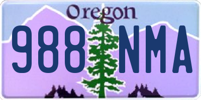 OR license plate 988NMA