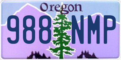 OR license plate 988NMP