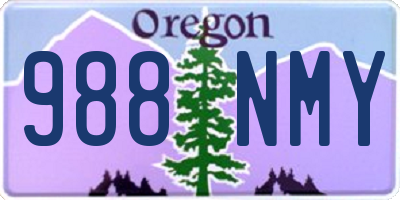 OR license plate 988NMY