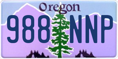 OR license plate 988NNP