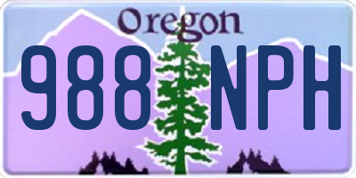 OR license plate 988NPH