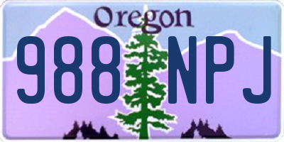 OR license plate 988NPJ