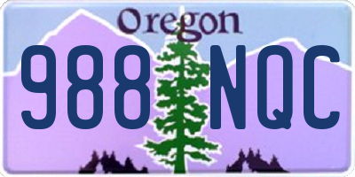 OR license plate 988NQC