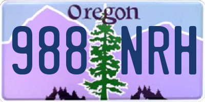 OR license plate 988NRH