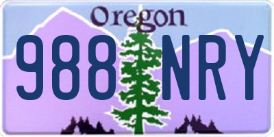OR license plate 988NRY