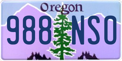 OR license plate 988NSO