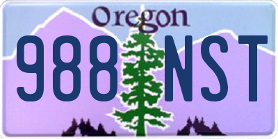 OR license plate 988NST