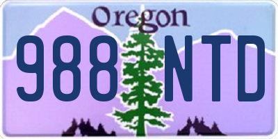 OR license plate 988NTD