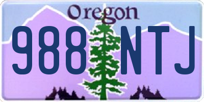 OR license plate 988NTJ
