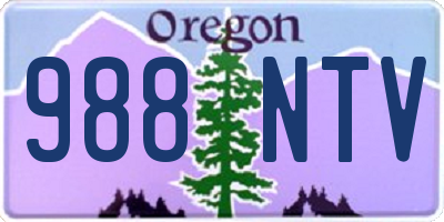 OR license plate 988NTV