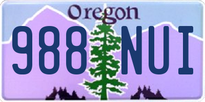 OR license plate 988NUI