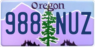 OR license plate 988NUZ