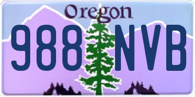 OR license plate 988NVB