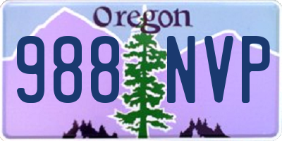 OR license plate 988NVP