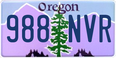 OR license plate 988NVR