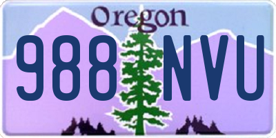 OR license plate 988NVU