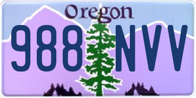 OR license plate 988NVV