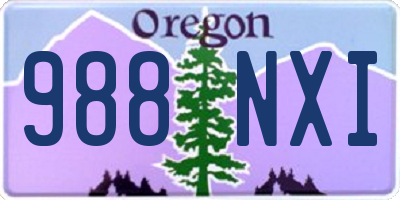 OR license plate 988NXI