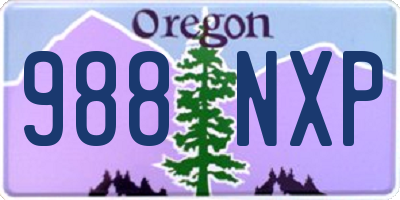 OR license plate 988NXP
