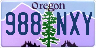OR license plate 988NXY