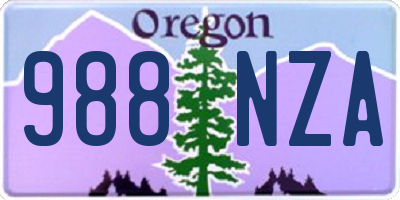 OR license plate 988NZA