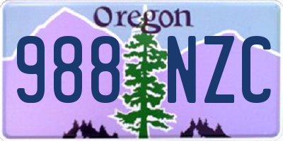 OR license plate 988NZC