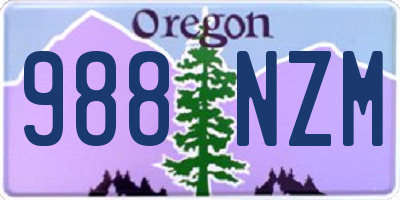 OR license plate 988NZM