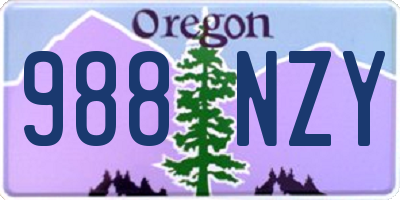 OR license plate 988NZY