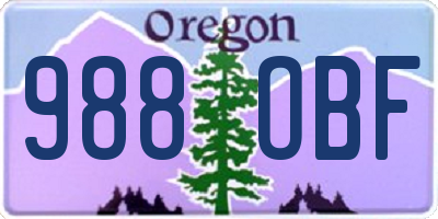 OR license plate 988OBF