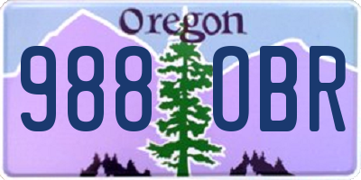 OR license plate 988OBR