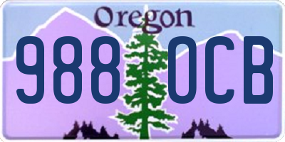 OR license plate 988OCB