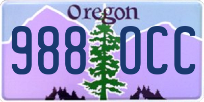 OR license plate 988OCC