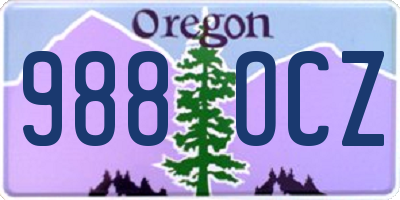 OR license plate 988OCZ