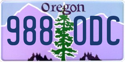 OR license plate 988ODC