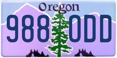 OR license plate 988ODD