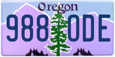 OR license plate 988ODE