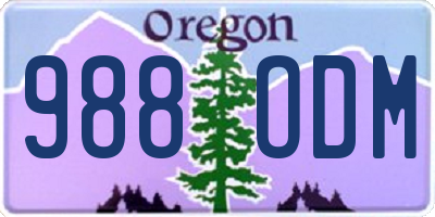 OR license plate 988ODM