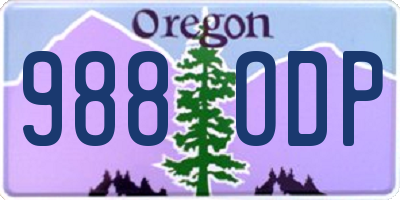 OR license plate 988ODP
