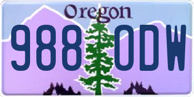 OR license plate 988ODW