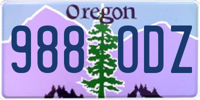 OR license plate 988ODZ